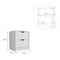 Tuhome Basilea 2 Drawers Nightstand, Pull Out System, White MLB8970 - alternate 2